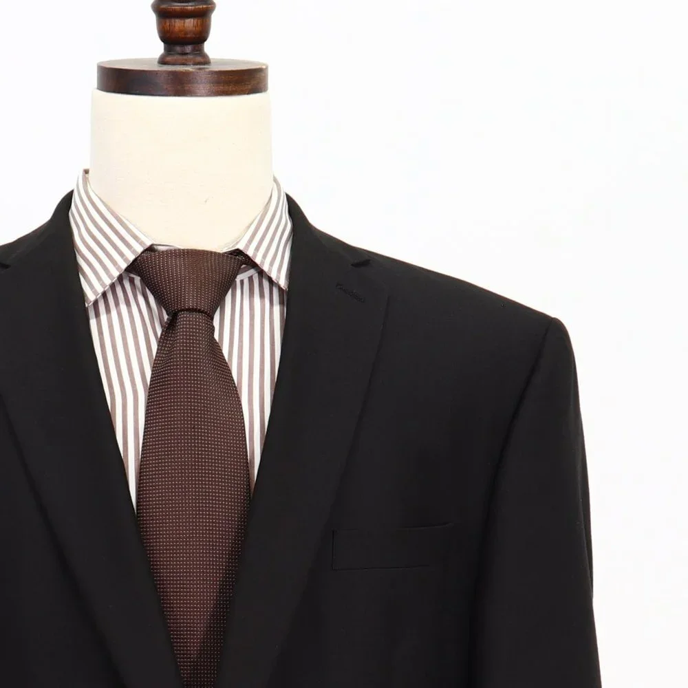 Calvin Klein 50R Black Solid 2-Button Sport Coat Blazer Jacket P380